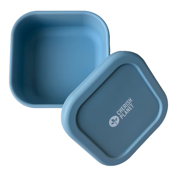 630ml Silicone Lunch Box, Reusable Food Container with Lid Pink, Blue, Green
