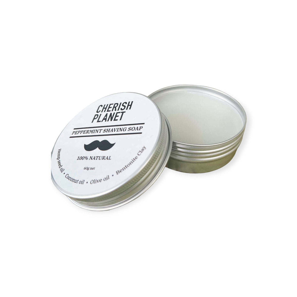Natural Hemp & Coconut Oil Peppermint Shaving Soap