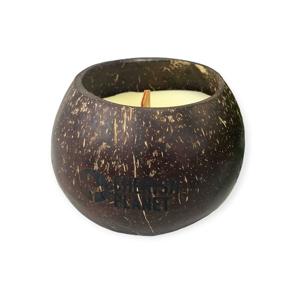 Soy Wax Real Coconut Shell Candle - Jasmine Scented
