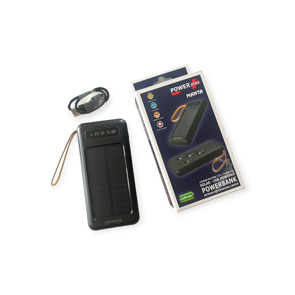 POWERplus Manta Solar 10,000 mAh USB Powered Powerbank