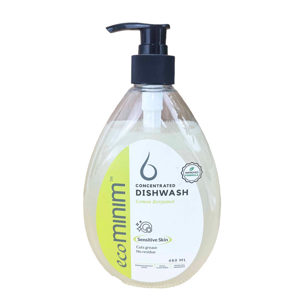 Plant-Based Organic Washing Up Liquid - Lemon & Bergamot (480ml)