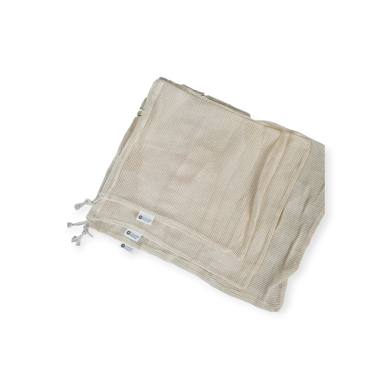 Reusable, Natural, Washable Drawstring Cotton Bags
