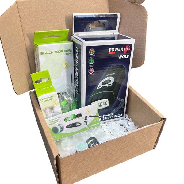 Essential Home Efficiency Compact Kit: Heat, Water, and Light Savings
