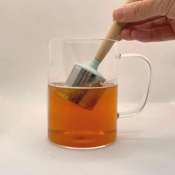 Zero-waste Metal Tea Strainer with Wooden Handle