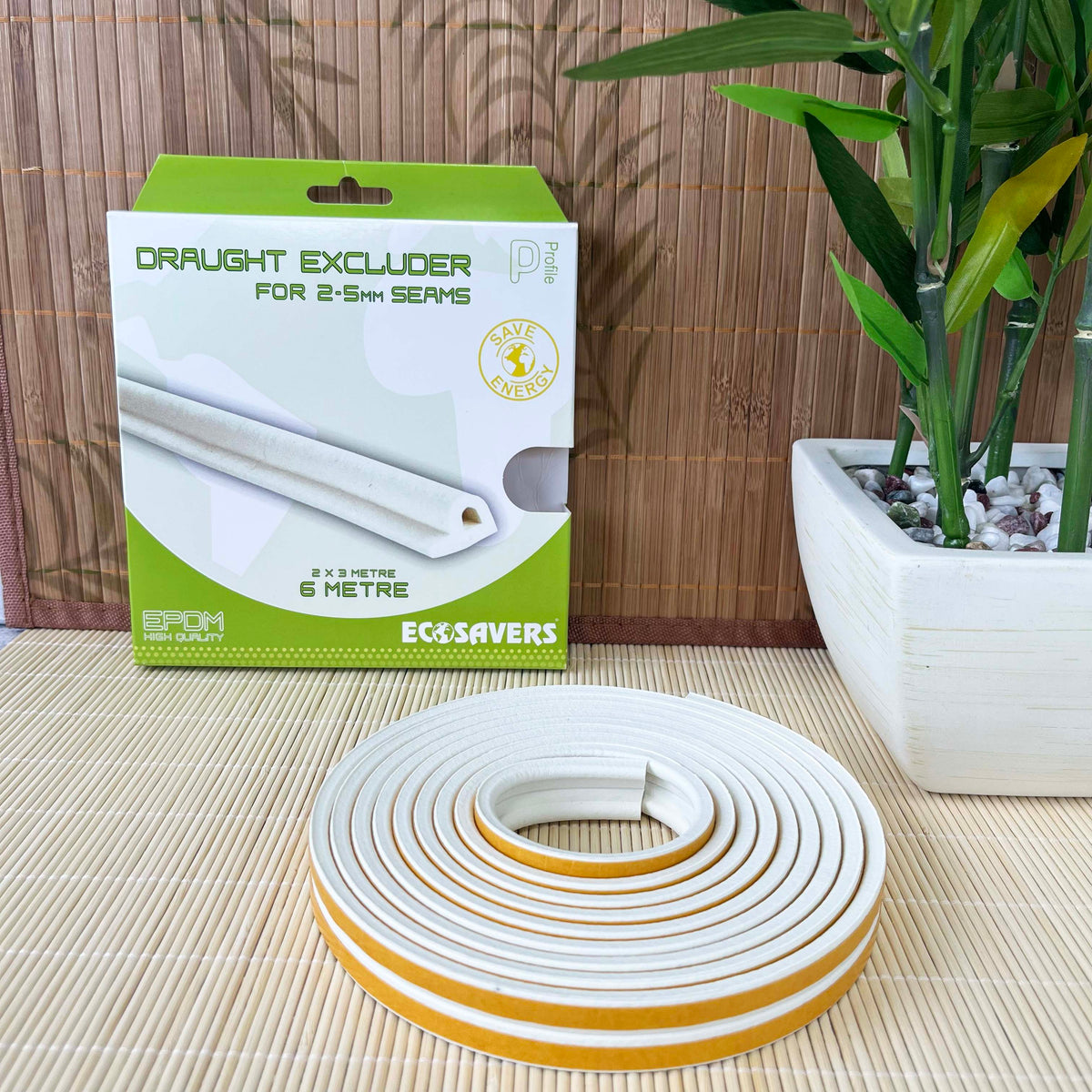 Ecosavers Draught Excluder P Profile for 2-5mm Seams