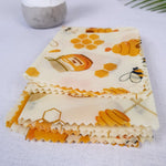 Natural Beeswax Sandwich Wrap Set Folded up
