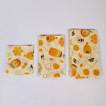Natural Beeswax Sandwich Wrap Set on Table