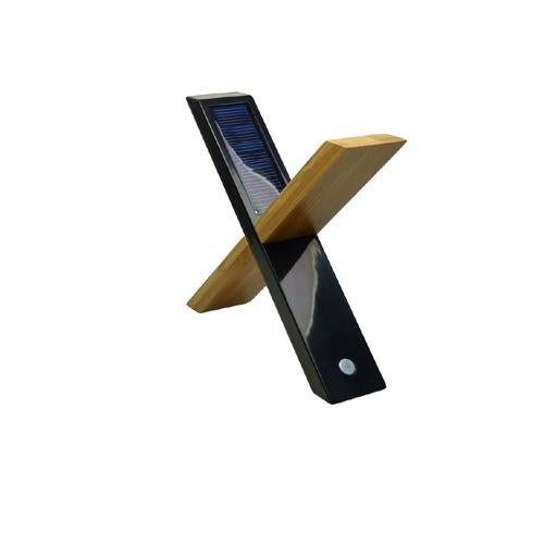 POWERplus Sphynx Solar LED Multifunctional Desklamp - Bamboo & Steel
